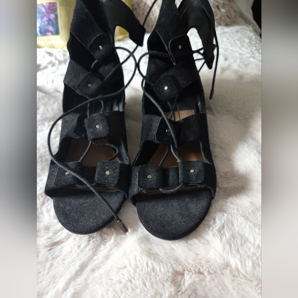 Dolce Vita Black Lace-Up Women's Shoes